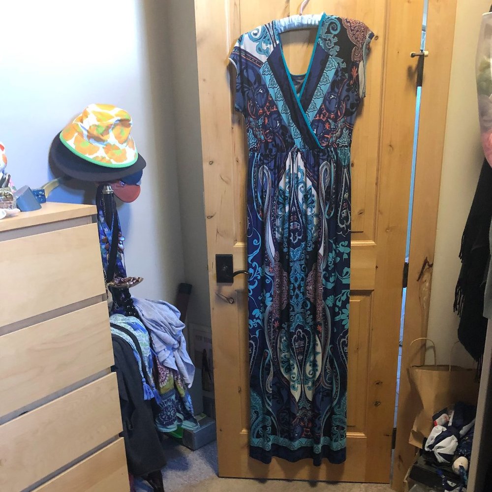 Boho V-Neck maxi dress.